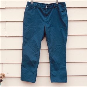 J. Jill Teal straight leg jeans